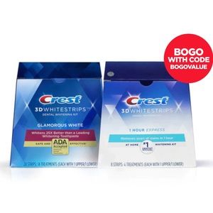 Crest 3D Glamorous White Strips+1 Hour Express